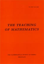 THE TEACHING OF MATHEMATICS